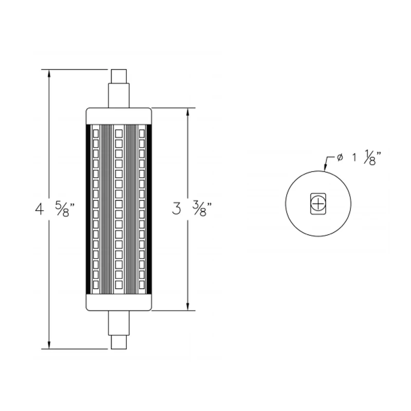 T3 R7S Long 10W 120V 3000K 80CRI 2-Pack 1 T3 R7S Long 10W 120V 3000K 80CRI 2-Pack