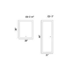 Odessa Rectangular Color Select LED Mirror