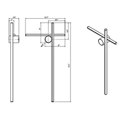 Coordinates 2 Arm Wall Sconce - Floor Model