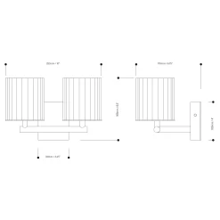 Flute Wall Light Double