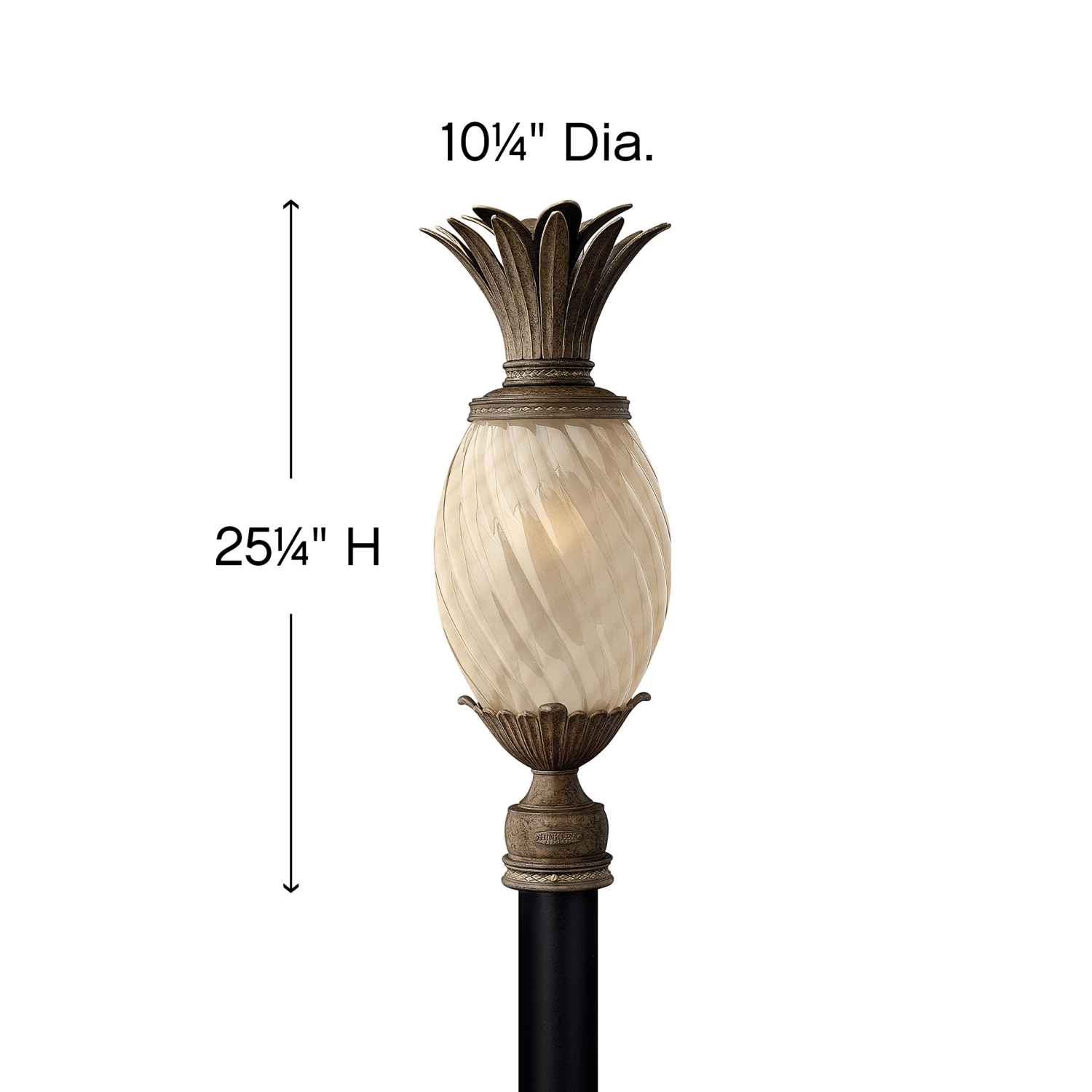Pineapple 120V Outdoor Post / Pier Mount Amber Optic 1 Pineapple 120V Outdoor Post / Pier Mount Amber Optic