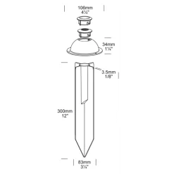 Super Spike 1 Inch Pole / .50 Inch NPS