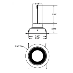 J6RL 6IN Retrofit Downlight Trim Insert