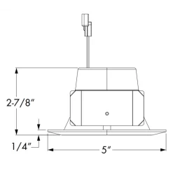 4RLDG4 4 Inch LED Retrofit Baffle Trim