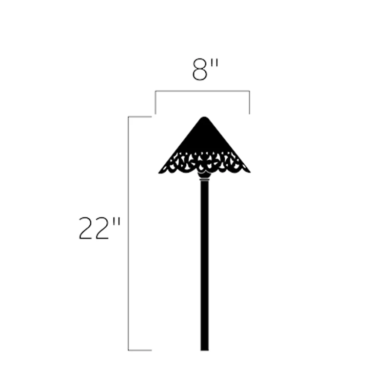 12V Cast Hammered Roof Path Light 1 12V Cast Hammered Roof Path Light