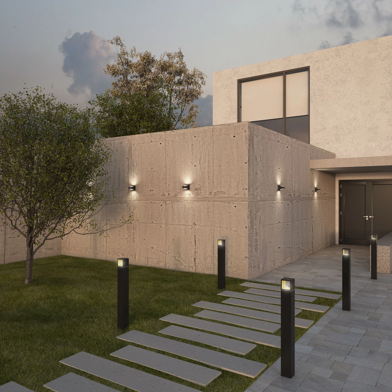 120V Square Bollard Light 2 120V Square Bollard Light - Image 2