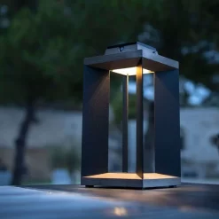 Blade Outdoor Solar Lantern -Fashion Lighting ljs blade lantern TECKA81 inst1