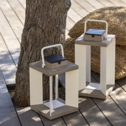 Blade Outdoor Solar Lantern -Fashion Lighting ljs blade lantern white add7