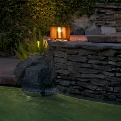 Topsy Outdoor Solar Portable Table Lamp -Fashion Lighting ljs topsy TECKSO18 inst1