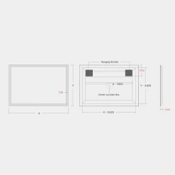 Classic L02I Horizontal Full Frame Edge Indirect LED Mirror
