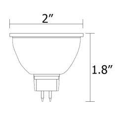 Warm Dim SunLight2 MR16 GU10 Base 8W 120V