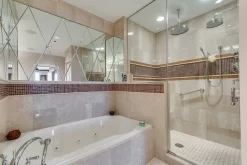 242 Series 6 Inch Frosted/Clear Lensed Shower Trim