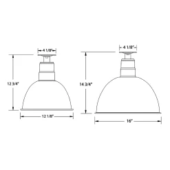 Deep Bowl Outdoor Ceiling Light