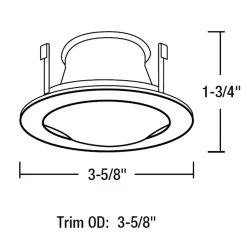 NL Series 3IN Frosted Dome Lens Trim With Reflector