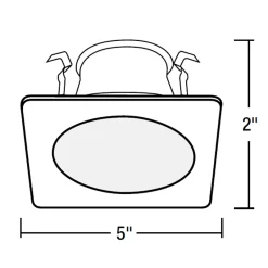 NL Series 4IN SQ Frosted Flat Lens Trim