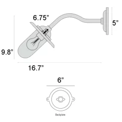 7685 Canted Outdoor Wall Light