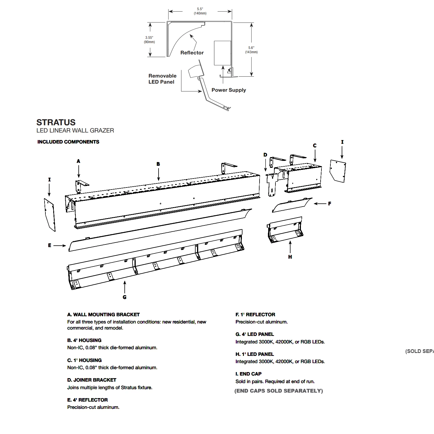 Stratus Outdoor LED Linear Wall Grazer 1 Stratus Outdoor LED Linear Wall Grazer