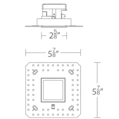Aether 2IN Square Trimless Adjustable Downlight Shower Trim
