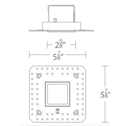 Aether 2IN Square Trimless Wall Wash Trim
