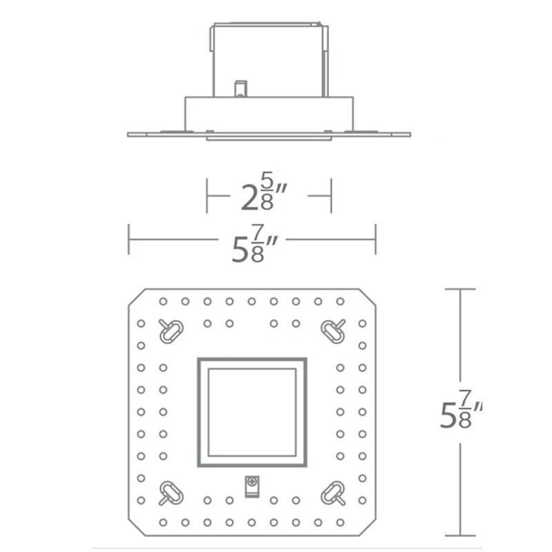 Aether 2IN Square Trimless Wall Wash Trim 1 Aether 2IN Square Trimless Wall Wash Trim