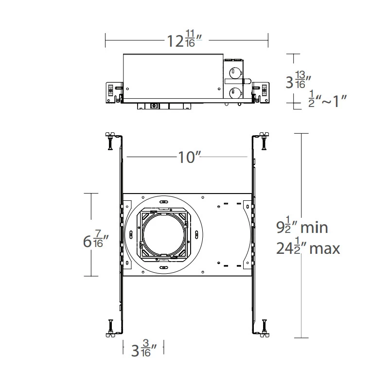 Ocularc 3.5IN SQ New Construction IC Housing 1 Ocularc 3.5IN SQ New Construction IC Housing
