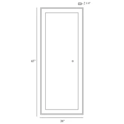 Rectangle Edge-Lit LED Standing Mirror