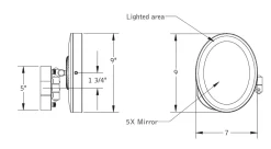 Baci Junior Oval Double Arm Wall Mirror