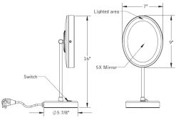 Baci Junior Oval Table Mirror