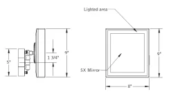 Baci Junior Double / Rectangle Wall Mirror