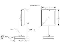 Baci Junior Rectangle Table Mirror