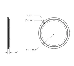 Baci Basic Wall Mounted Porthole Mirror