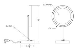 Baci Basic Round Table Mirror