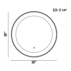 Round Edge-Lit LED Mirror