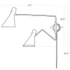 Spyder Plug-In Double Wall Sconce