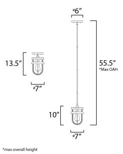 Breakwater Outdoor Semi Flush Ceiling Light