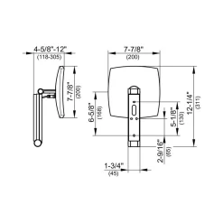 KEUCO Ilook Move 53 Square Cosmetic Mirror