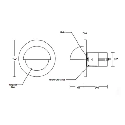 GDG-3EB Outdoor Recessed Wall/Step Light 120V