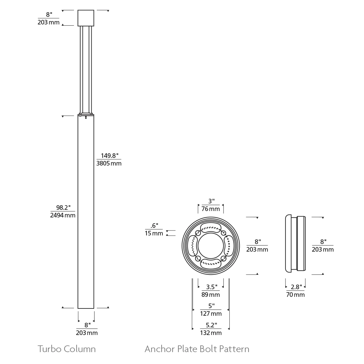 Turbo Outdoor Column Light 1 Turbo Outdoor Column Light