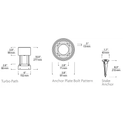 Turbo 12V Outdoor Path Light