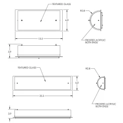Textured Glass Bathroom Vanity Light