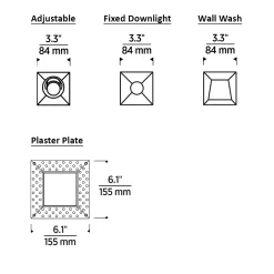 Entra CL 3IN Square Flangeless Trim