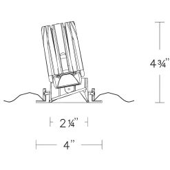 FQ 2IN 25W Square Trim Wall Wash