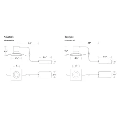 Patriot 3 Inch Color Select Square Recessed Light