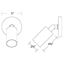 Cylinder Adjustable Outdoor Wall Light