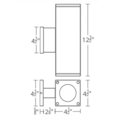 Cube Architectural Up / Down Color Tunable Wall Light