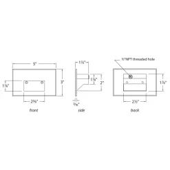 120V LED100 Horizontal Scoop Step Light