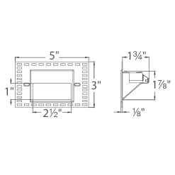 120V LED100TR Trimless Horizontal Step / Wall Light