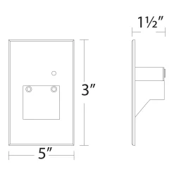 120V LED Anti-Microbial Vertical Step Light With Photocell