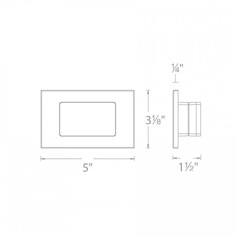 120V LED130 Horizontal Step / Wall Light With Lens 1 120V LED130 Horizontal Step / Wall Light With Lens